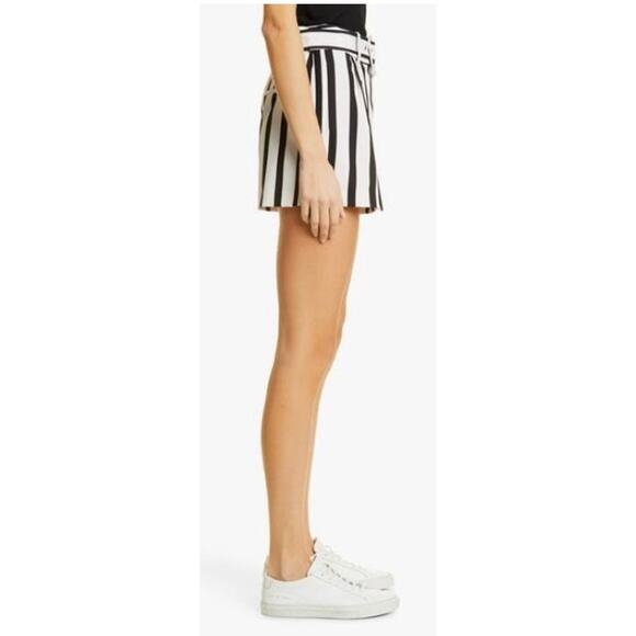 Alice + Olivia Vanda Striped Belted Shorts - Picture 6 of 12